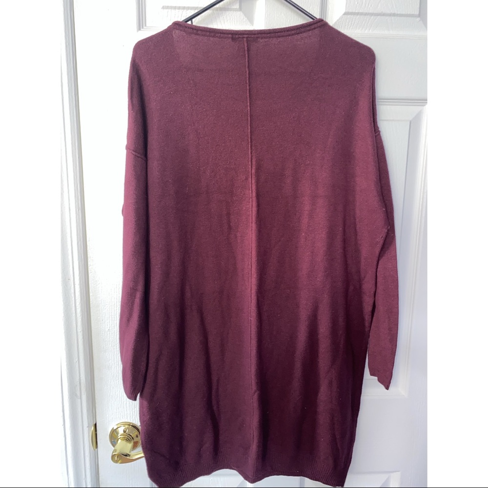 Maroon sweater dress